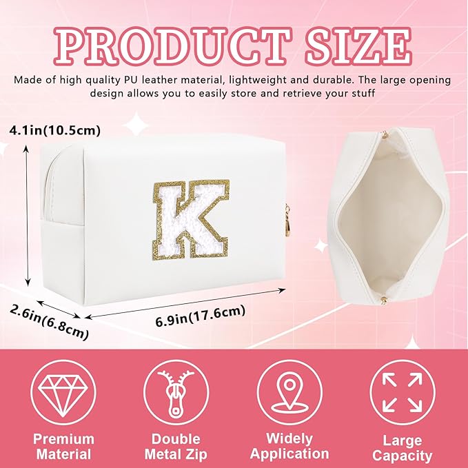 Personalized initial letter patch makeup