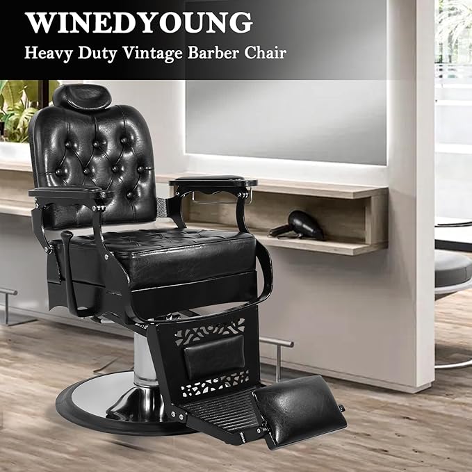 Vintage Barber Chairs Heavy Duty Hydraulic Recline Barber Chair Vintage Salon Chair Tattoo Chair Barber Chair Salon Equipment