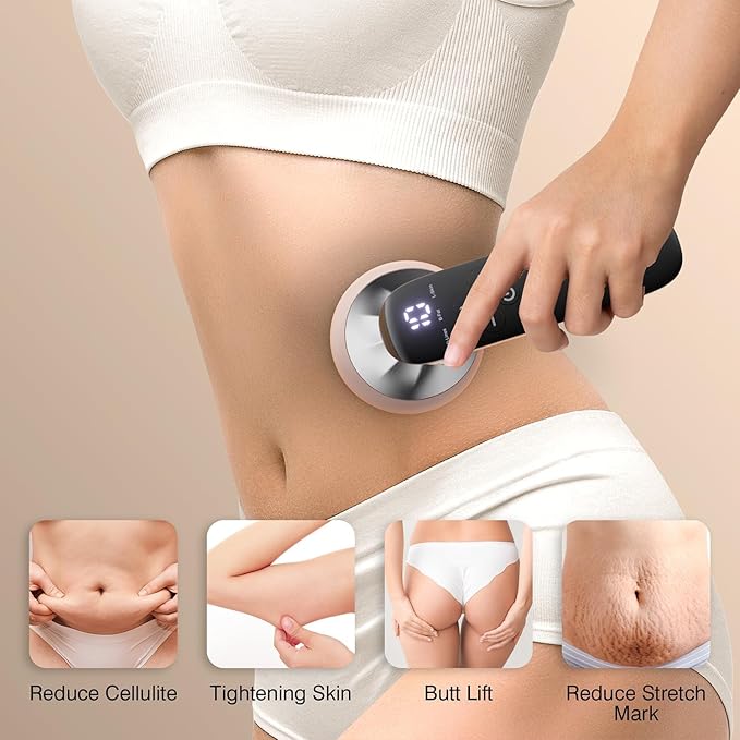 cotsoco Body Sculpting Machine, Cordless Cellulite Massager Tool for Belly, Waist, Neck, Leg, Butt, Arm-Gifts for Women Girls Mum, Pink