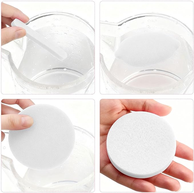 120 PCS-Compressed Facial Sponges,100% Natural Cellulose Face Sponge, Professional Cosmetic Spa Sponges for Daily Facial Cleansing,Exfoliating,Makeup Removal,Travel Skincare Essentials (White)