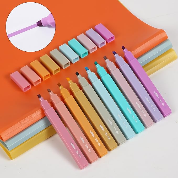 Mr. Pen- Aesthetic Highlighters, 10 Pack, Chisel Tip, Candy Colors, Cute Highlighters Assorted Colors, Cute Highlighters for School Highlighters, Highlighter Set, Pastel Highlighters