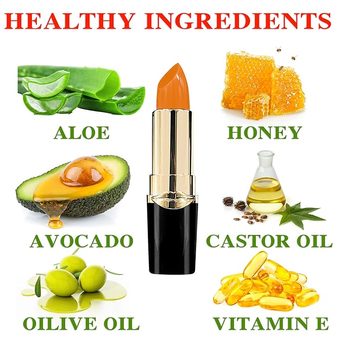 3 Pcs Temperature Color Change Lipstick,Long Lasting Nourishing Moisturizing Lipgloss,Magic Temperature Color Changing Lipstick,Lip Gloss,Waterproof Matte Lip Balm Makeup AB005