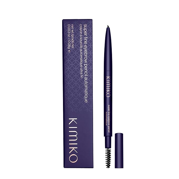 KIMIKO Fine Eyebrow Pencil Automatique (Twist Up Pencil, Long Wear Formula, Comes with Covered Brush for Natural Looking Brows)