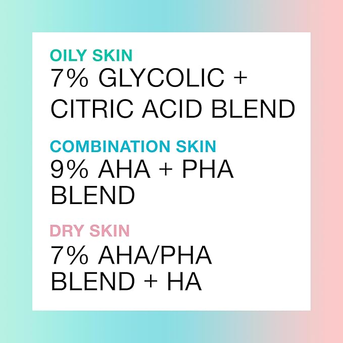 Neutrogena Skin Perfecting Daily Liquid Facial Exfoliant with 7% AHA/PHA Blend + HA to Smooth, Exfoliate & Replenish Dry Skin, Leave-On Face Exfoliator, Oil- & Fragrance-Free, 4 fl. oz