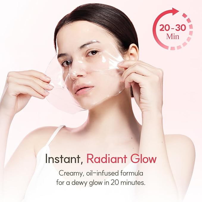 The Face Shop Pink Collagen Wrapping Mask, Peel-Off Facial Mask for Glass Skin, with Vegan PDRN & Rice Extract, Hydrating & Evening Skin Tone, 2.3 fl. oz.