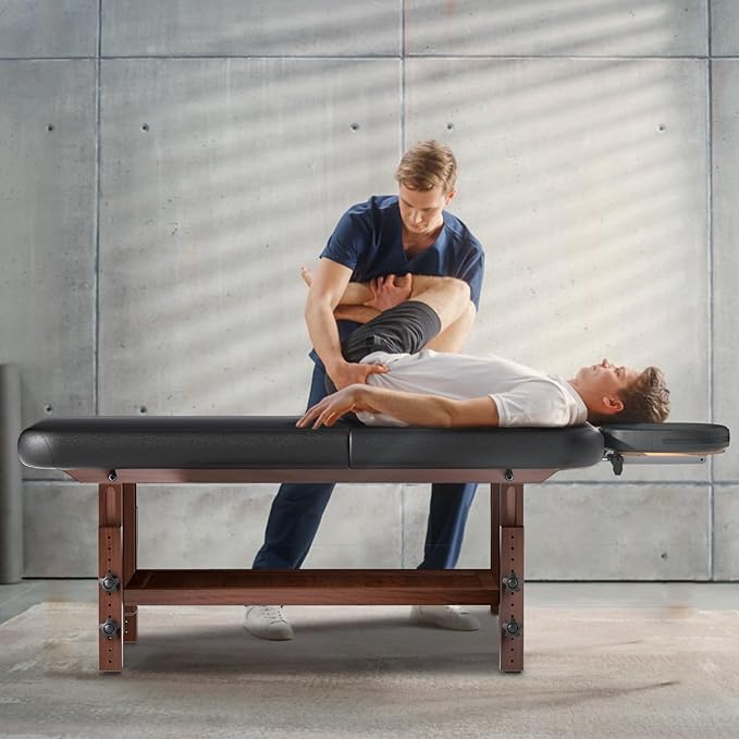 31in Wide Massage Table with 1500lbs Weight Capacity, Massage Bed Adjustable Height for Professional & Home Use, Spa Treatment Table for Relaxation and Therapy