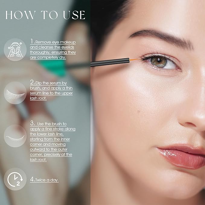 Lash Growth: Strengthen and thicken lashes with TUDPA's serum, 0.1 Fl. Oz (3 mL) (Green)