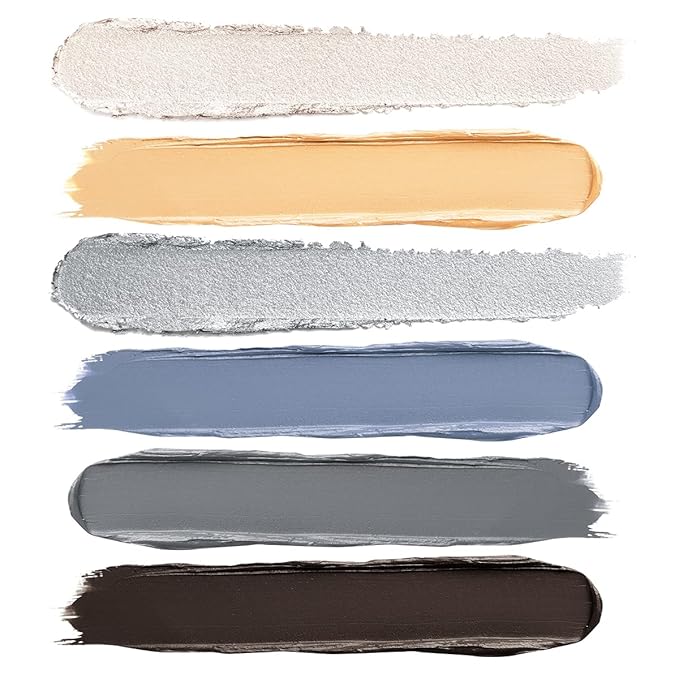 Blue Eyeshadow Stick Makeup 6PCS Set, Metallic Shimmer Matte Cream Eye Shadow Palette Eyeliner Brightener Pencil Crayon - Mermaidcore