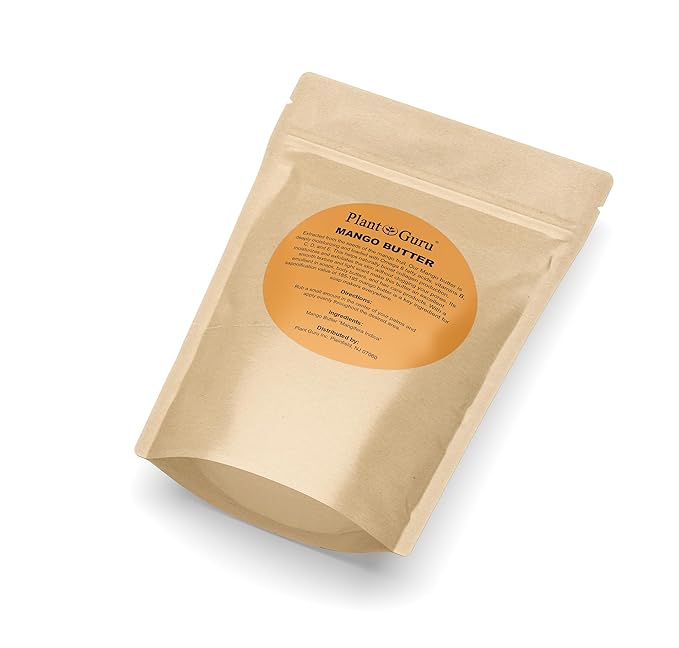 Raw Mango Butter 2 lbs. Bar - 100% Pure Natural Unrefined - Great for Skin, and Hair Growth. DIY Soap Making, Body Butters, Lotions and Creams.