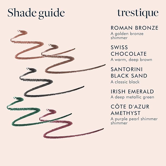 TRE'STIQUE Eyeliner, Refillable Long Lasting Eyeliner Pencil With Built-In Smudger And Sharpener, Clean Beauty Eye Pencil, Sustainable