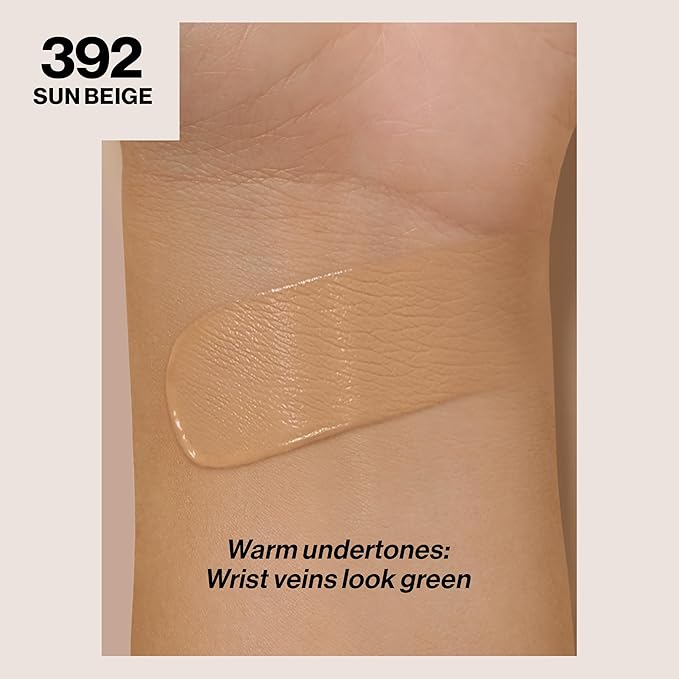 Revlon Liquid Foundation, ColorStay Face Makeup for Combination & Oily Skin, SPF 15, Medium-Full Coverage with Matte Finish, 392 Sun Beige, 1 Fl Oz