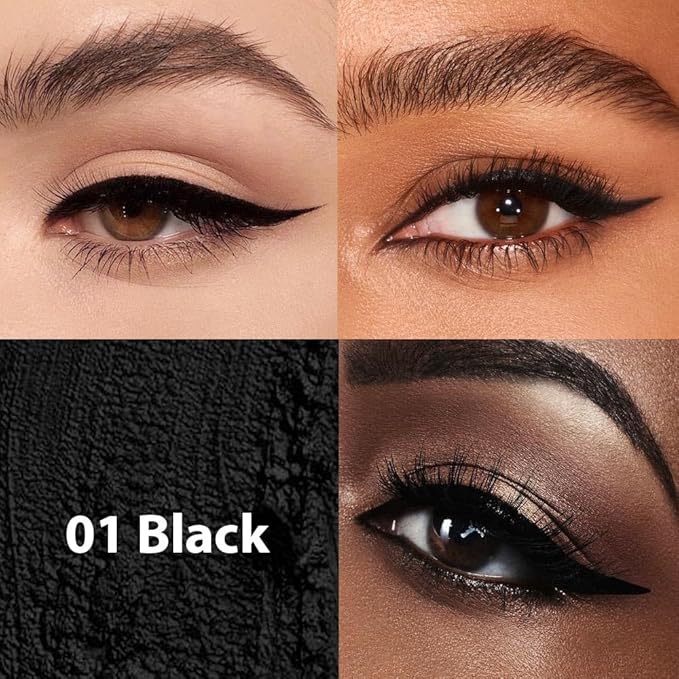 Kaely 2Pcs Black Dark Brown Waterline Pencil Eyeliner, Sharpenable Multi-Use Gel Eyeliner Pencil, Eye Liner Waterproof Smudge proof, Smooth Eye Makeup Liners, delineador de ojos contra el agua, 01+06