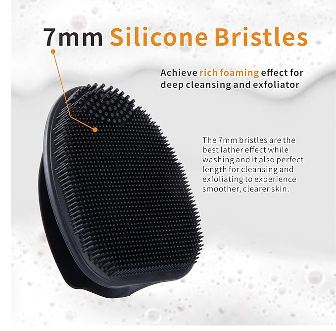 Silicone Face Scrubber,Soft Face Cleansing Brush,Face Pore Blackhead Remover Exfoliator for Face Nose Deep Cleansing Massage Makeup Removal for All Kinds of Skin Care Men Women