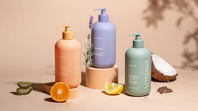 Natural Body Wash for Sensitive Skin, 16 oz – Mandarin Orange Scent, 98.9% Plant‑Derived, EWG Verified, Hypoallergenic, Paraben‑Free, Sulfate‑Free, Cruelty‑Free