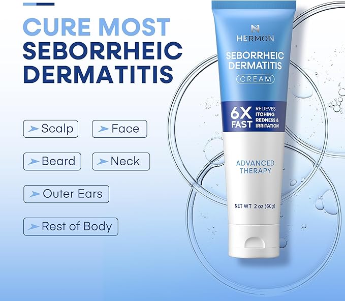 Seborrheic Dermatitis Scalp Treatment Cream: Soothing Itching Redness Scaling of Seborrheic Dermatitis - Fast-Acting Anti-Itch Ointment for Scalp Face Chest and Body for Men and Women 1 Pack