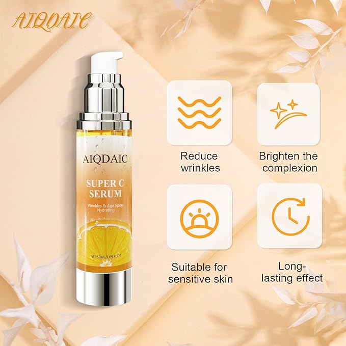 Hydrating Facial Serum with Anti-Aging Complex, Deep Moisture Essence for All Skin Types, Brightening and Skin Repair Formula, 1.69 fl oz