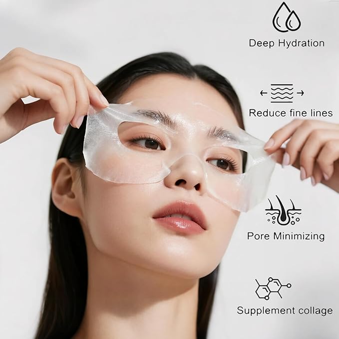 4pack Deep Collagen Overnight Mask ——Bio-collagen Real Deep Face Mask,Korean Skin Care,Facial Hydrogel Sheet Masks Collagen for Glass Skin,Elasticity, Firming, and Moisturizing