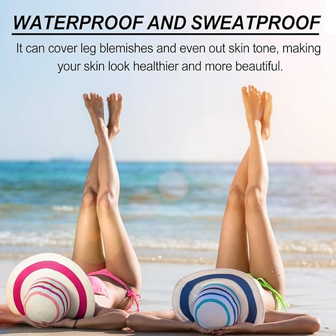 Leg Makeup Waterproof No Transfer,Flawless Looking Leg and Body Scar Cover up Makeup, Easy Application for All Skin Tones. (3# Bronze)