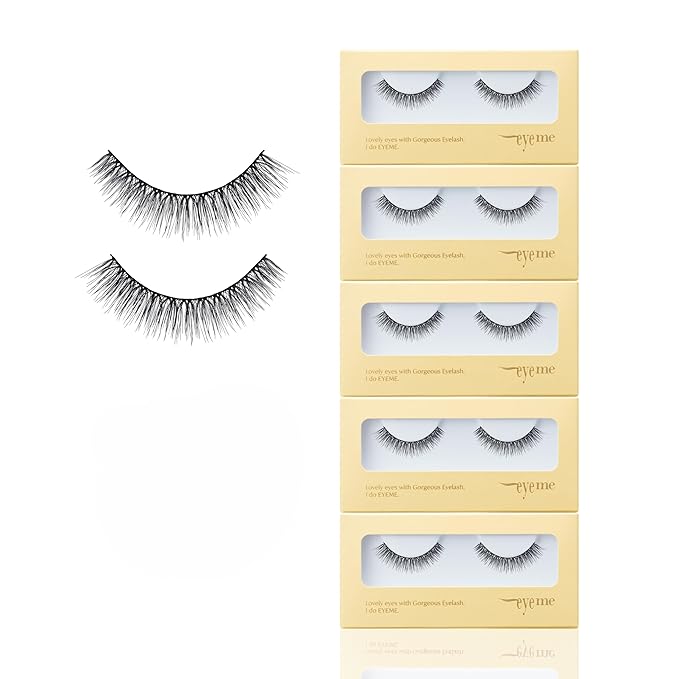 EYEME Eyelash NO.30 – 5 Set Pack, Premium False Eyelashes with Bold Flared Ends, Lightweight Cat Eye Lashes for a Deep & Defined Look, Easy to Apply & Comfortable, K-Beauty
