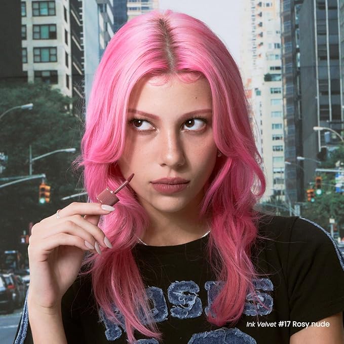 Peripera Ink the Velvet Lip Tint - High Pigment Color, Longwear, Weightless, Not Animal Tested, Gluten-Free, Paraben-Free (17 ROSY NUDE)