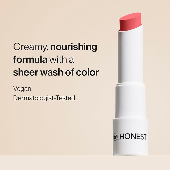 Honest Beauty Tinted Lip Balm | Antioxidant-rich Acai Extracts + Avocado Oil | EWG Certified, Vegan, Cruelty Free | Summer Melon