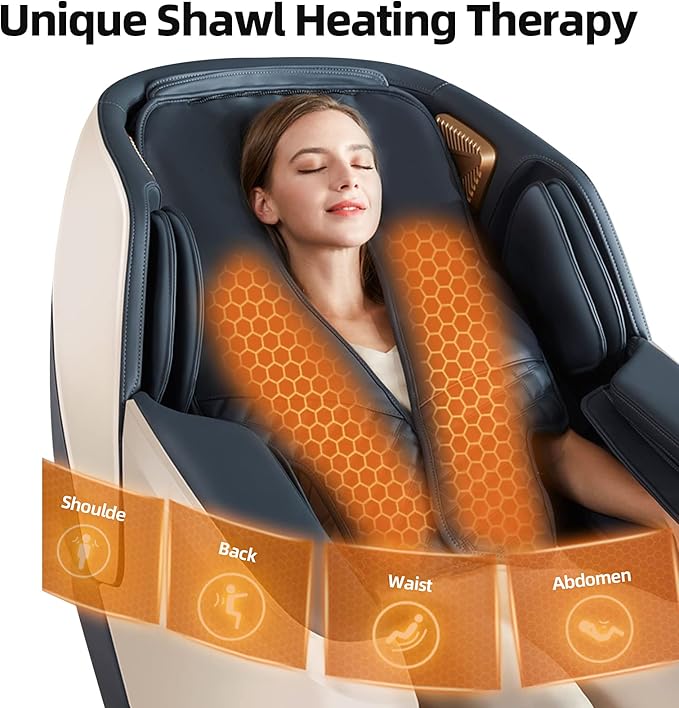 MassaMAX MT339 4D Massage Chair, Full Body Shiatsu Recliner with Auto Extendable Footrest, Zero Gravity, SL Track, Deep Yoga Stretch,15 Modes, AI Voice Control, Foot Rollers, and Heating (Magic Black)