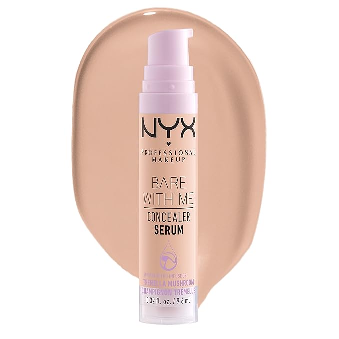 NYX PROFESSIONAL MAKEUP Bare With Me Concealer Serum, Concealer Makeup For Up To 24Hr Hydration - Light
