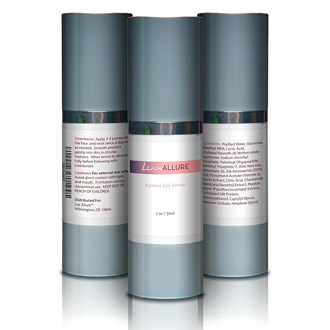 LUX Allure Ageless Eye Serum- Premium Under Eye Treatment- Advanced Anti-Aging Formula Restores Hydration and Youthful Glow to Skin (.5 ounce)