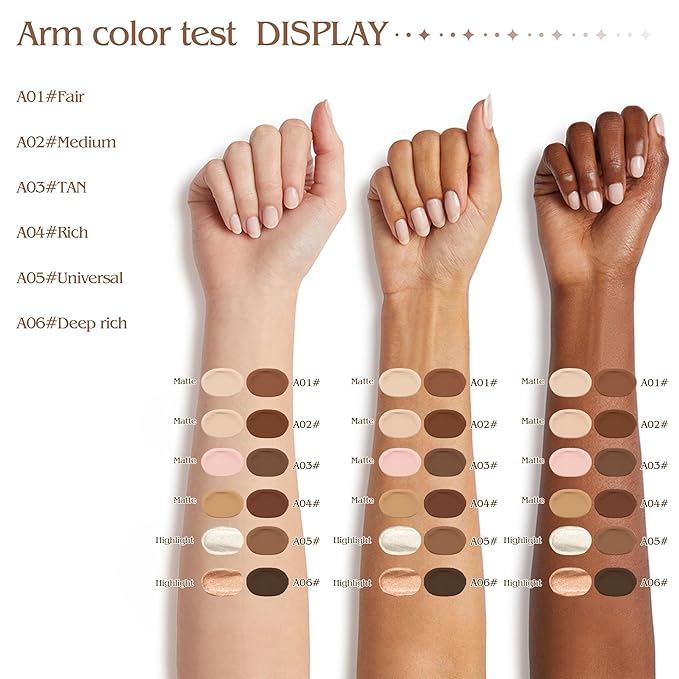 Contour Highlighter Stick，2-in-1 Dual-Ended Cream Bronzer & Highlighter Sticks Pen for Face Body Contouring Makeup- Buildable，Waterproof, Easy to Apply Suitable for Beginners，04Nude Brown+Nude