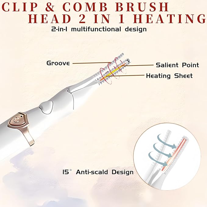 Heated Eyelash Curler - 2 in 1 Clip-Type Eyelash Curlers - Electric Eyelash Curler Rechargeable for 24H Long Lasting, 3 Heating Modes, 8S Fast Heating, Makeup Tool Gifts for Women Girls, White-DB