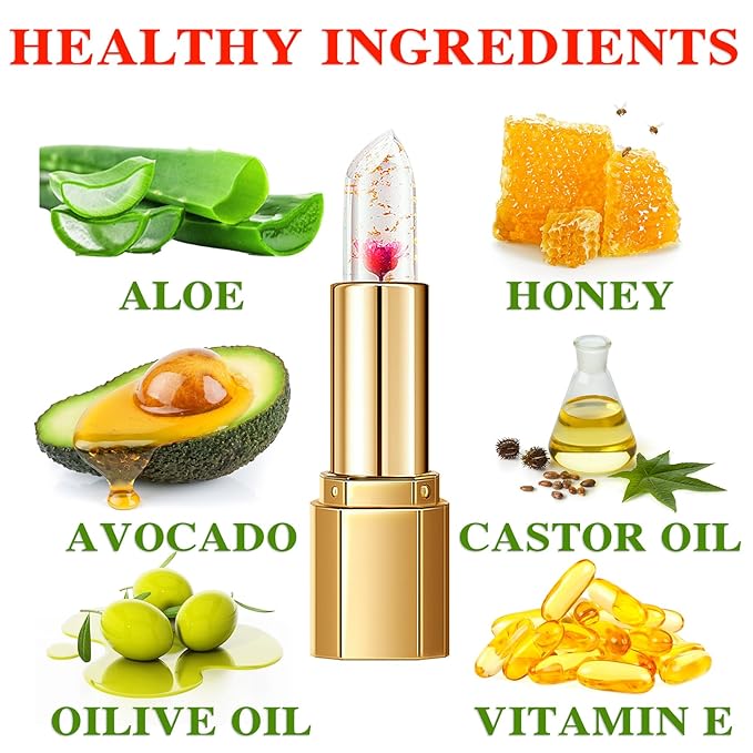 2 Pcs Temperature Color Change Lipstick,PH Magic Temperature Color Changing Lipstick,Lip Gloss,Long Wear Nutritious Tinted Lip Balm,Moisturizing Lip Stick Makeup Set E