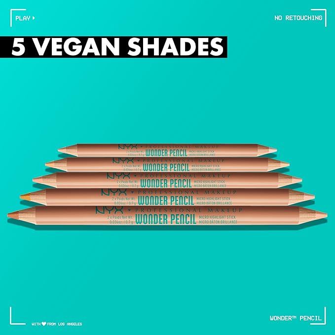 NYX PROFESSIONAL MAKEUP Wonder Pencil, Multi-Use Micro Highlighter & Concealer Stick - Deep