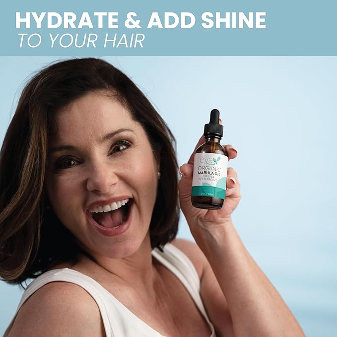 Eva Naturals Marula Oil – 100% Pure Cold Pressed Oil for Face, Hair, Skin & Body – Lightweight Facial & Massage Serum – Moisturizer for Aging Care, Gua Sha & Beard Use