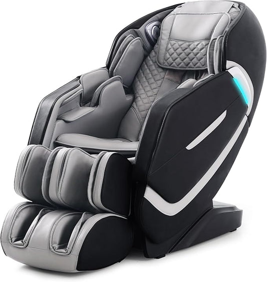 4D Massage Chair Full Body, Zero Gravity SL-Track Shiatsu Electric Massage Chair Recliner, Airbag Massage, Deep Yoga Stretch with Heat Body Scan Bluetooth Foot Roller, Extendable Footrest