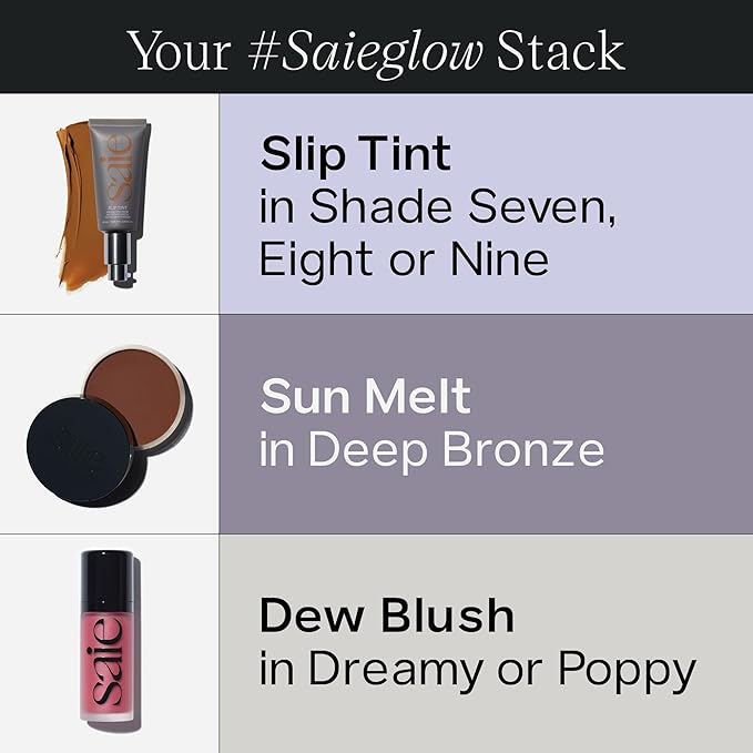 Saie Sun Melt Cream Bronzer - Buildable Balm Face Bronzer for Effortless Sculpting - Cream Contour Enriched with Vitamin C, Nourishing Skincare Ingredients & a Natural Finish - Deep Bronze (1 oz)