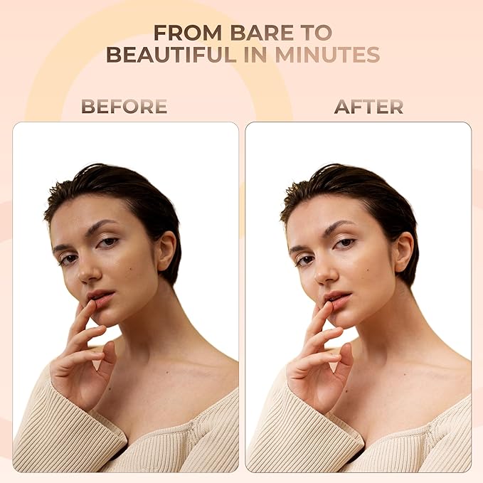 16pc Beginner Mineral Makeup STARTER KIT with 10 BRUSH SET (5gm)Sample Size Foundation, Primer, Blush, Bronzer, Setting Powder for Learning, Occasional Use & First Time Users, Travel Size Kit (Fair 2)