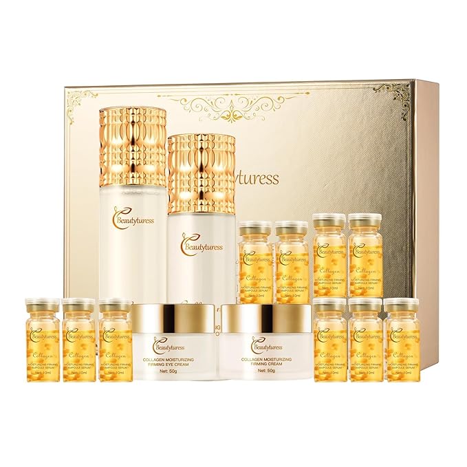 Anti Aging Skin Care Set - Snail Mucin & Collagen Infused - Skincare Gift Sets for Women - Deep Moisturizing & Firming Facial Kits - Suitable for All Skin Types