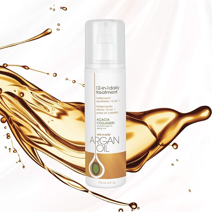 One 'n Only Argan Oil 12-in-1 Daily Treatment, Lightweight, Helps Control Frizz, Smooths, Detangles, Moisturizes, Strengthens and Adds Body to Dry, Damaged Hair, 6 Fl. Oz