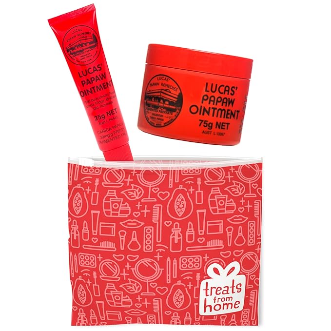 Lucas Pawpaw Lip Ointment, Lucas Pawpaw Cream, Lucas Pawpaw Ointment for Lips & Dry Skin - Unique All Skin Types, All Gender- Any Season Gift Pack with 75g and 15gr Pawpaw Balm
