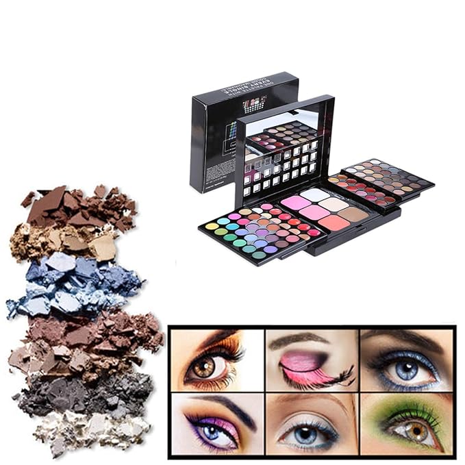 Pro Makeup Gift Set All in One Makeup Kit Cosmetic Contouring Kit 78 Colors Eyeshadow Palette with Face Blush, Lipgloss, Concealer and Eyeshadow Brushes- Ideal Holiday Gift Set#1