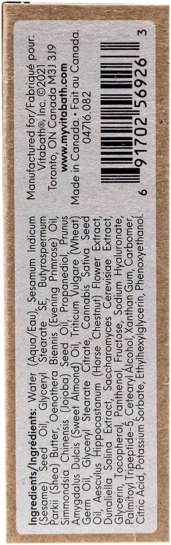 Vitabath Men's Eye Treatment Face Cream Moisturizer Soothe & Reduce Bags, Dark Circles, Puffiness & Look of Wrinkles Around Eyes, Unscented - 0.94 fl oz