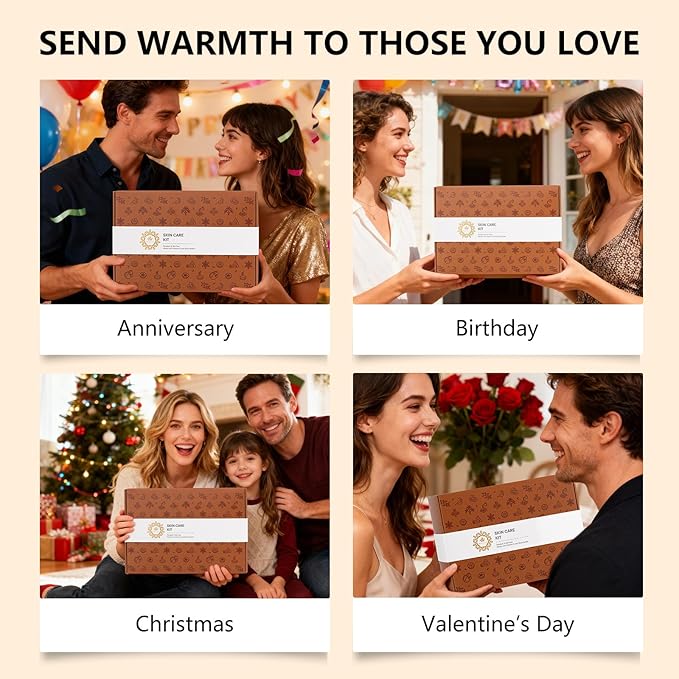 Coconut 23 Pcs Facial Skin Care Kit For Women & Men, Self-Care Gift Set, Spa Relaxation Kit, Face Sheet Mask, Serum, Clay Mask, Birthday, Christmas, Valentines, Mother Day, Dad, All Occasion Present