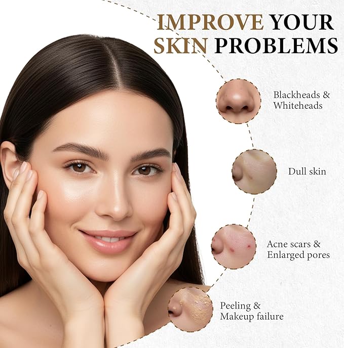 Black and White Rice Peeling Ampoule Duo, Soft Exfoliating Face & Body, Peel Shot Glow Scrub, Remove Dead Skin Cells, Blackheads and Pore Minimizing Serum, Hydrating Formula Serum for All Skin Types