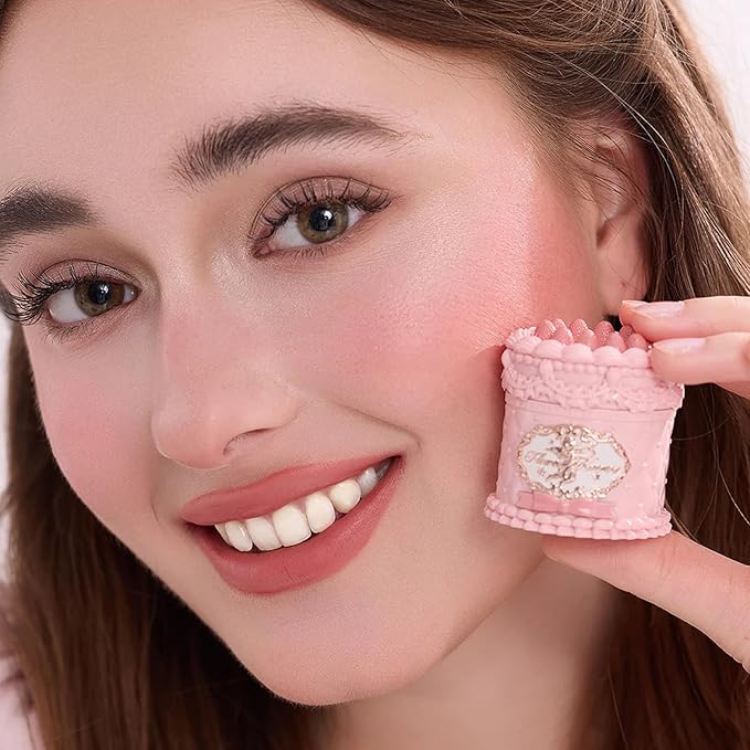 Flower Knows Strawberry Cupid Cake Lip Cream,Velvety-Smooth Matte Liquid Lipstick,Hydrating,Smudge-proof & Stain-Free Lip Stain(V01 Vanitea,0.17 Fl Oz)