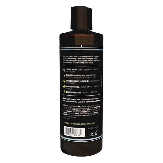 Barrel and Oak - Cleansing Charcoal Shampoo, Clarifying Shampoo, Hair Care for Men, Deep Cleans & Purifies, Hydrates & Soothes Dry Scalp, Essential Oil-Based Scent, Vegan (Mint & Eucalyptus, 16 oz)