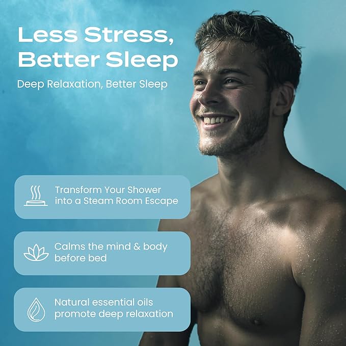 Body Restore Shower Steamers Aromatherapy 30 Pack - Christmas Stocking Stuffers for Men, Birthday Gifts for Women, White Elephant, Relaxation, Self Care - Collector’s Box