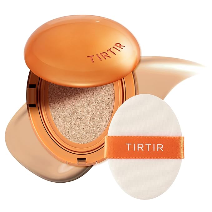 [*Mini Size*] TIRTIR Mask Fit Ai Filter Cushion Foundation | AI-Like Semi-Matte Finish - Up to 72-Hour Medium to Full Coverage Korean BB Cushion Make up Beauty, #24N Latte, 0.15 Fl Oz