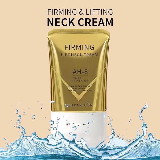 AH-8 Firming Neck Cream with Roller, Tightening & Lifting Cream for Sagging Skin, Contains Hexapeptide, Moisturizing for Face & Body Skin Tightening Cream