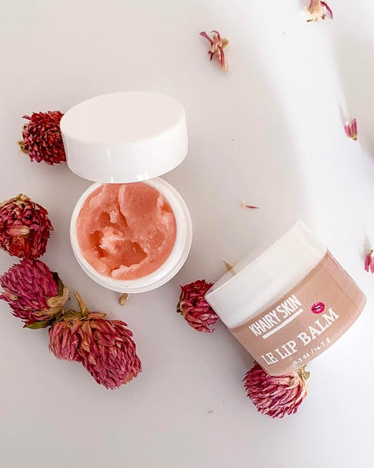 100% Natural Lip Balm and Lip Scrub Duo - Intensive Lip Care Therapy for Dry and Chapped Lips - Made with Cranberry Butter - 100% Vegan