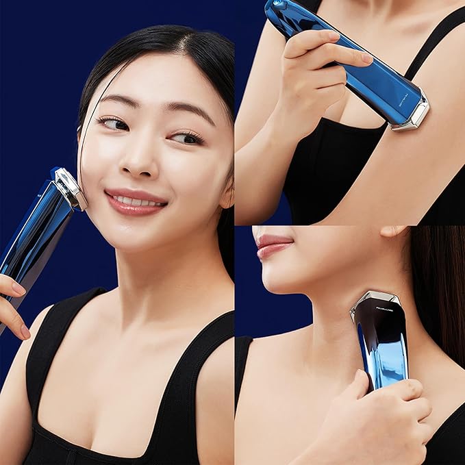 Facial Massager, Anti Aging Face and Neck Massage Tool for Skin Care (Blue)